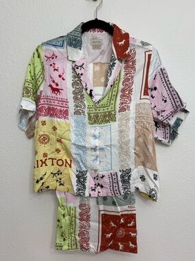 Brixton Patchwork Bandana Shirt/Pants set in Multicolor